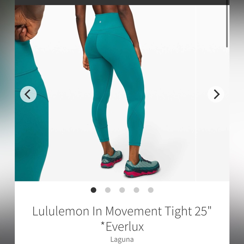 Lululemon In Movement Tight Size 6 Laguna Everlux